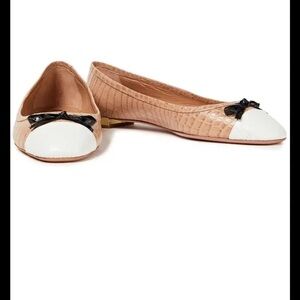 AQUAZZURA Moss Color-Block Croc-Effect Leather Ballet Flats - EU39 US9
$595